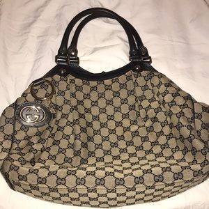 Authentic Gucci sukey large tote with Gucci dust bag 17”W 13”H  6”D